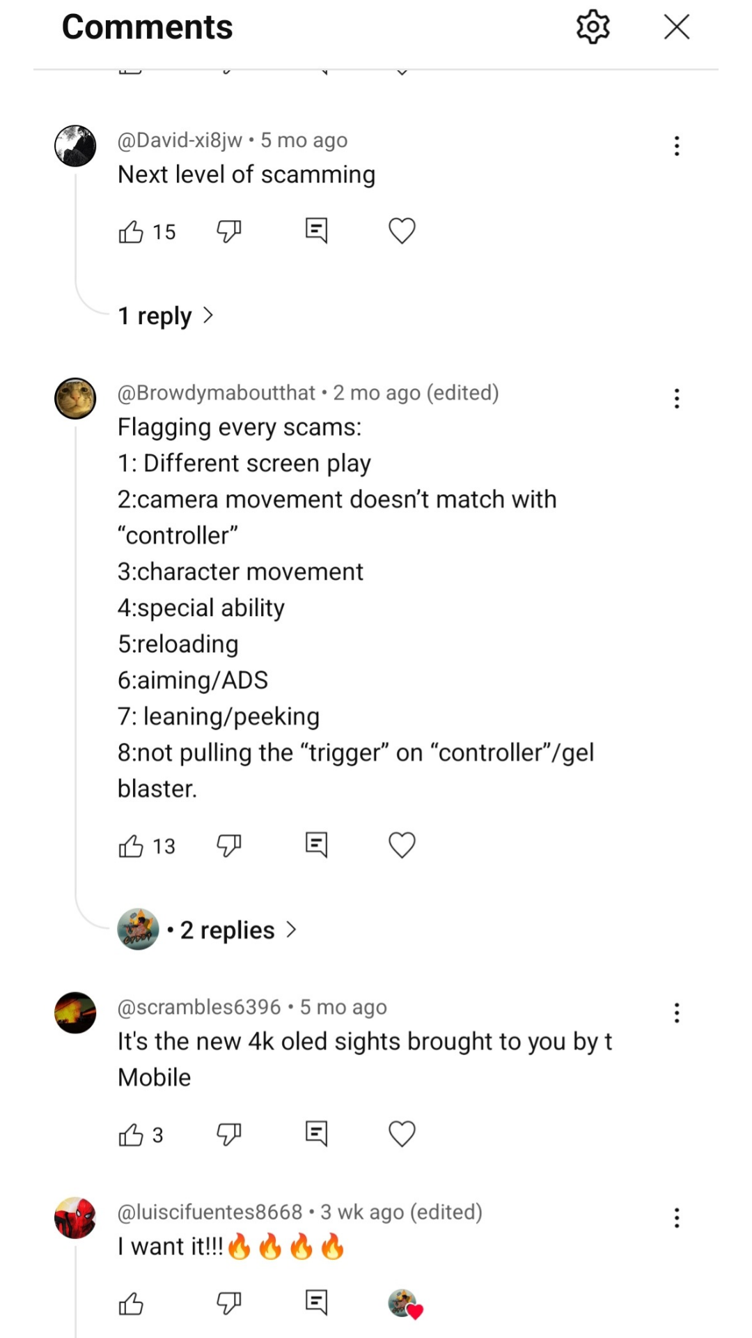 User message